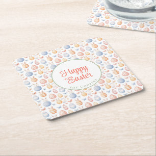 Porta-copo De Papel Quadrado Coelhinhos e Ovos