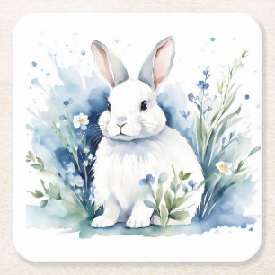 Porta-copo De Papel Quadrado coelho para Páscoa