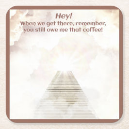 Porta-copo De Papel Quadrado Coffee in heaven