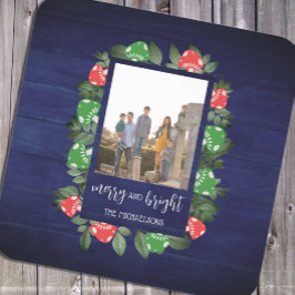 Porta-copo De Papel Quadrado Cogumelos Russos Woodland Whimsical Natal