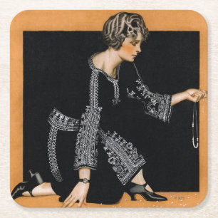 Porta-copo De Papel Quadrado Colar quebrada da pérola