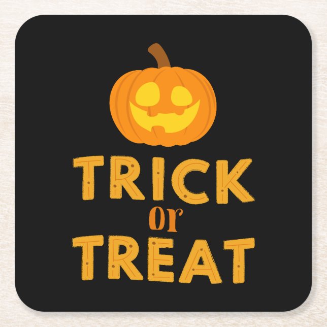 Porta-copo De Papel Quadrado Coleção de Festas de Halloween! (Frente)