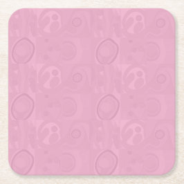 Porta-copo De Papel Quadrado Coleção Dia das Mães Rosa Pastel