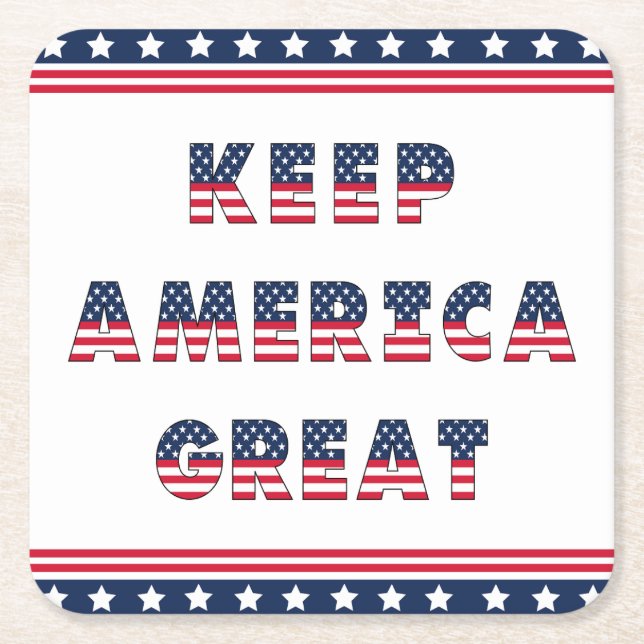 Porta-copo De Papel Quadrado Coleção do Partido das Eleições dos EUA! (Frente)