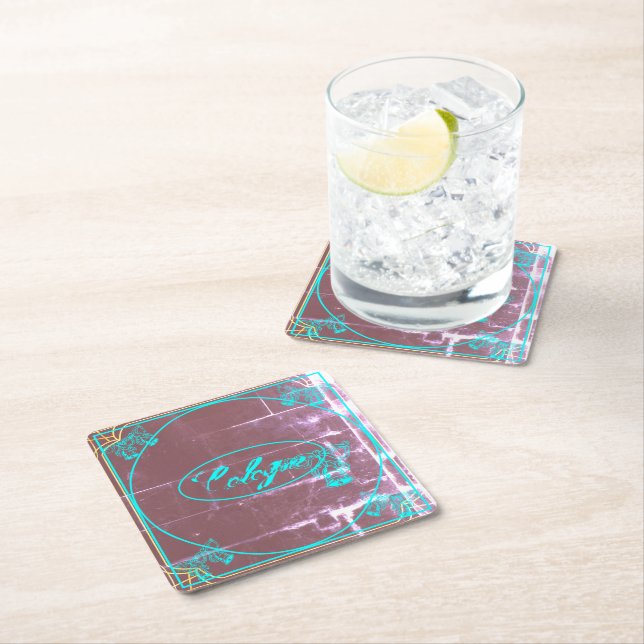 Porta-copo De Papel Quadrado Cologne – Colonia – Köln Art Nouveau shabby chic (Insitu)