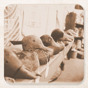 Porta-copo De Papel Quadrado Coloque seus patos em uma fila - Antiques - Porta