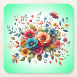 Porta-copo De Papel Quadrado Colorful Floral Bouquet Design-58576<br><div class="desc">Vibrant and elegant floral bouquet design with colorful blooms. Perfect for gifts,  home decor,  and nature-inspired products. 
(You can search with this Design code: 58576 for other Matching items.)</div>