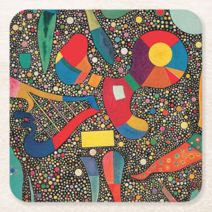 Porta-copo De Papel Quadrado Colorida Ensemble por Wassily Kandinsky