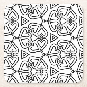 Porta-copo De Papel Quadrado colorir-me a porta copos dos corações da borboleta