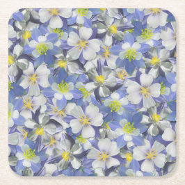 Porta-copo De Papel Quadrado Columbines Padrão Sem Costura