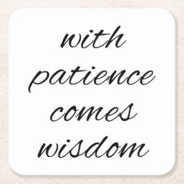 Porta-copo De Papel Quadrado Com Patience Paper Coaster