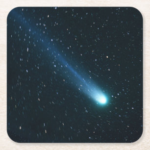 Porta-copo De Papel Quadrado Cometa no céu nocturno