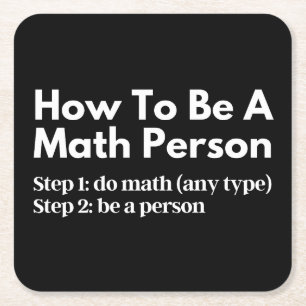Porta-copo De Papel Quadrado Como Ser Uma Pessoa De Matemática