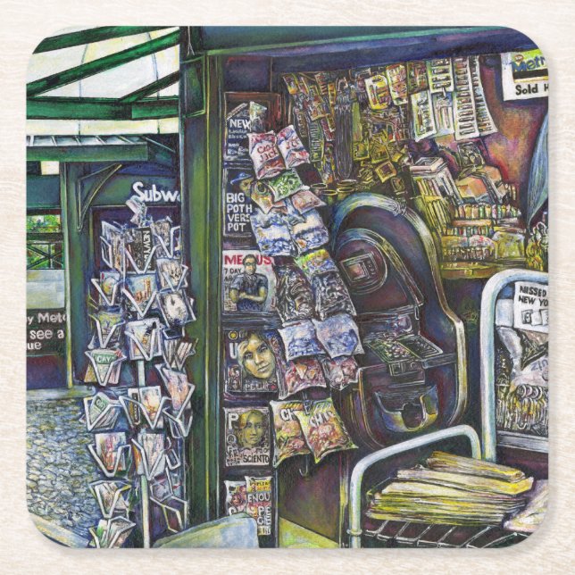 Porta-copo De Papel Quadrado Como Uma Imagem É Inimaginativa? (Frente)