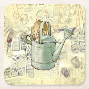 Porta-copo De Papel Quadrado composição do coelho peter