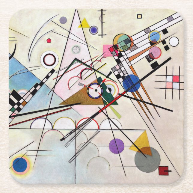 Porta-copo De Papel Quadrado Composição VIII, Wassily Kandinsky (Frente)