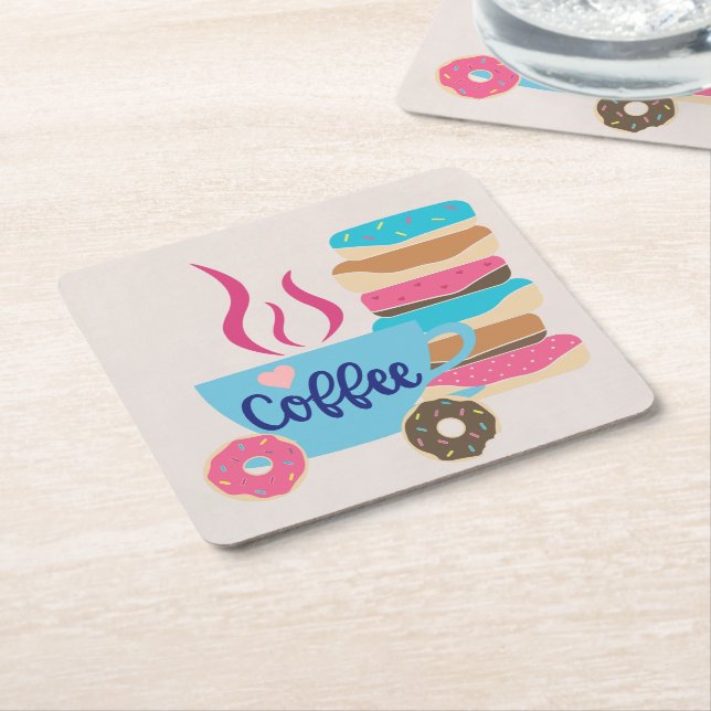 Porta-copo De Papel Quadrado Compro Café (Inclinado)