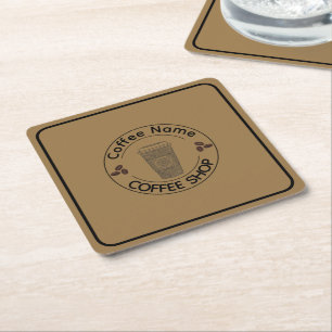 Porta-copo De Papel Quadrado Compro de Café Moderno Bar de chá Café Personaliza