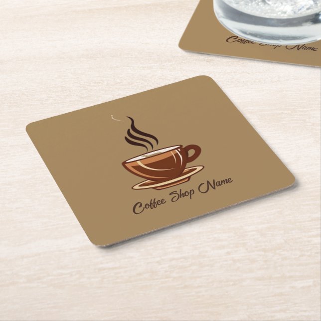Porta-copo De Papel Quadrado Compro profissional Compro Mínimo Moderno do Café (Inclinado)