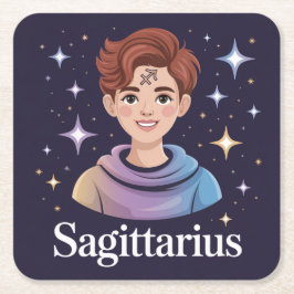 Porta-copo De Papel Quadrado Conjunto de Portas copos Blue Starry Sagittarius