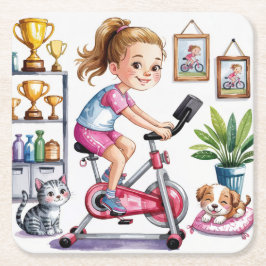 Porta-copo De Papel Quadrado Conjunto de Portas copos de bicicleta de exercício