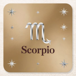 Porta-copo De Papel Quadrado Conjunto de Portas copos de Scorpio Dourado Metáli