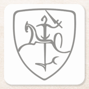 Porta-copo De Papel Quadrado Conjunto de Portas copos de Vytis lituano