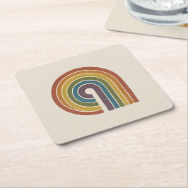 Porta-copo De Papel Quadrado Conjunto Orgulho Moderno de Meados do Século com 6