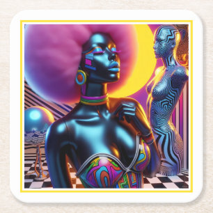 Porta-copo De Papel Quadrado Consensual Sentry Ken Gage Fantasy Vaporwave