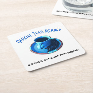 Porta-copo De Papel Quadrado Consumo de café Esquadrão Azul Taça Saucer Pers