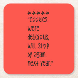 Porta-copo De Papel Quadrado Cookies were delicious