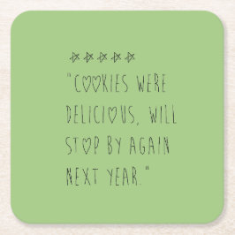 Porta-copo De Papel Quadrado Cookies were delicious