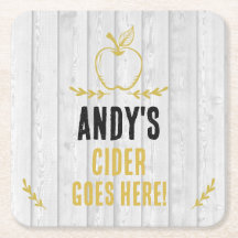 Copo de Cider Efeito Madeira Envelhecida Tapete de