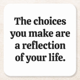 Porta-copo De Papel Quadrado Copo de Papel Escolhas que Você Faz