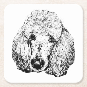 Porta-copo De Papel Quadrado Copo para Cachorro – Design Minimalista em Tinta P
