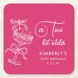 Porta-copo De Papel Quadrado Coquetel Moderno Um Pouco Mais Velho Aniversário d