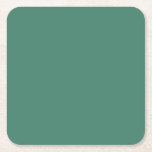 Porta-copo De Papel Quadrado Cor sólida verde monet<br><div class="desc">Verde monet (lírios d'água 1919) de cor sólida</div>