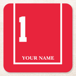 Porta-copo De Papel Quadrado Corrida de Cavalos de Derby Vermelho 1 Personaliza