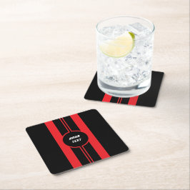 Porta-copo De Papel Quadrado Corrida Vermelha Dupla Esportes Personalizados