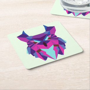 Porta-copo De Papel Quadrado Coruja