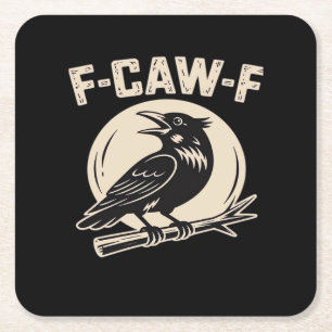 Porta-copo De Papel Quadrado Corvo F-Caw-F Estilo Vintage