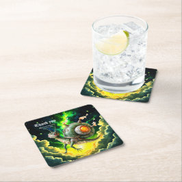 Porta-copo De Papel Quadrado Cosmic Steampunk Snailbird – Criatura de Sonho Neo