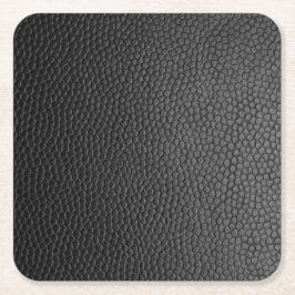 Porta-copo De Papel Quadrado Couro de Cobra Preto