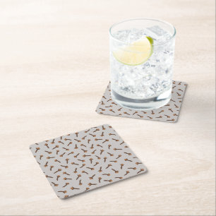 Porta-copo De Papel Quadrado Cozy Christmas & Spice Clove
