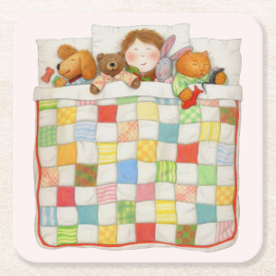 Porta-copo De Papel Quadrado COZY QUILT Square Paper Portas copos - Rosa