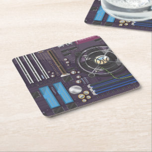 Porta-copo De Papel Quadrado CPU da placa-mãe do computador