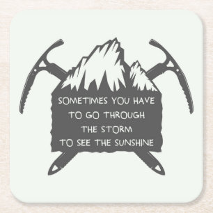 Porta-copo De Papel Quadrado Crachá De Logotipo Vintage Adventure, Emblem Com