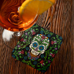 Porta-copo De Papel Quadrado Crânio de Açúcar Folk Mexicano<br><div class="desc">Mexicano Mariposa Sugar Skull Paper Porta copos - Apresentando essa incrível porta copos de crânio popular mexicano. A bela arte dos crânios de açúcar de Cavalera no México faz parte de uma longa tradição de arte popular. Chamada crânio de açúcar porque muitos eram feitos com açúcar argila moldado e depois...</div>