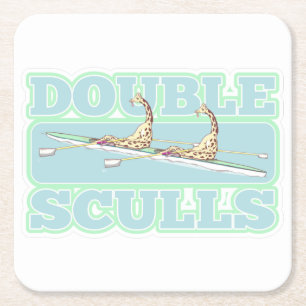 Porta-copo De Papel Quadrado Crânios duplos