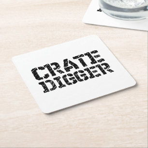 Porta-copo De Papel Quadrado Crate Digger